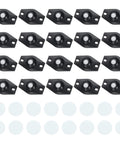 Image showing 24-piece Self Adhesive Caster Wheels Set with 360 Degree Swivel and black ABS body, for furniture and bins.