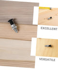 Built Tough Stainless Steel Reset Spring Plunger Featuring Self Locking Control Knob And Rapid Return Indexing Pin on wood background.