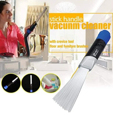 Dust Daddy Universal Vacuum Attachment for tight corners with flexible micro tube design demonstration in home setting.