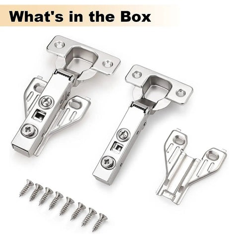 Top Shelf Full Overlay Soft Closing Cabinet Hinges With Hassle Free Clip On Face Frame Mounting, Heavy Duty Zinc Alloy Nickel Hardware That Closes Smooth As Butter, Gotta Have Home Improvement Staples