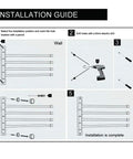 Installation guide for 4 Arm Swivel Towel Bar Matte Black Stainless Steel SUS 304 Wall Mount Towel Rack