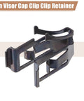 2 Pack Black Iron Sun Visor Cap Clip Retainer Part Number 74336 52010 in close-up view, shown with angled design.