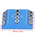 Top Shelf Aluminum Drill Guide Jig For Dead On 30 45 90 Degree Holes Rock Solid Multi Angle Woodworking Tool That Runs Like A Dream For Furniture Assembly side view with angle markings and HSS bits