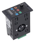 2 Pack Motor VFD Inverter Converts Single Phase 176-264V Input To 3 Phase Output, 400W Variable Frequency Drive For Small Workshops, Versatile VF Control And Settings For Motors, Fans, Pumps, black control panel with knob