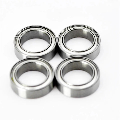 Sealed Ball Bearings Kit For One Tenth RC Cars Upgrade With Deep Groove Precision Bearings Fits TT02 TT-02D Models Sixteen Pieces High Quality Low Friction So You Can Boost Your RC Ride With Smoother Runs. four sealed metal RC ball bearings