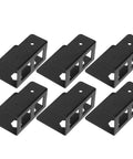 Heavy Duty Under Desk Laptop Holder Two Piece Set Straight Up Sturdy Iron Clamps With Grippy Anti Slip Pads, black iron clamps.