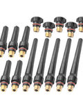 Pro Grade TIG Welding Cup Back Cap Kit 15-Piece Set For WP-17 18 26 Torches Includes 57Y02 57Y03 57Y04 Cup Sizes Kit