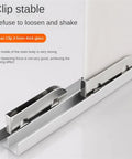 Full Extension Drawer Slides Set, Four-Piece Sliding Door Rail System For Cabinets And Glass showing 5mm glass track clamp.