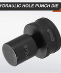 Hydraulic Hole Punch Die Set 8x8mm Square Hole for CH70 Electric Punching Machine with 40Cr Steel Black Finish in close-up view.
