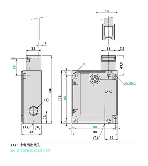 Heavy Duty Industrial Safety Door Switch With Insert Solenoid Guard Lock Straight Shot Install Tough Workhorse Build For Factory Equipment Safeguard Built To Last