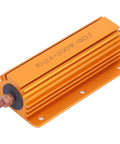 Heavy Duty 200W 8 Ohm High Power Resistor With Rugged Aluminum Housing And Mounting Holes, industrial resistor with finned aluminum body