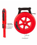Dead On Stud Finder Wall Scanner With Wireless Pipe And Cable Blockage Detector Waterproof Probe showing sensitivity adjustment and charging ports.