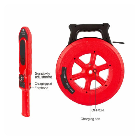 Built Tough Wireless Stud Finder And Wall Scanner with sensitivity adjustment and waterproof probe for detecting pipes.