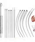 Pro Grade Piercing Tool Kit With Tapers Ball Grabber And Guides For 14G 16G 18G 20G Piercings Stainless Steel Tools