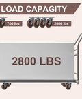 4x1.5 in hi-temp glass-filled nylon caster wheels, set of 4, on bakery rack cart, 2800 lb capacity