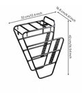 Gravel Bike Front Carrier Rack For Bikepackers High Front Cargo Mount Lightweight Aluminum Alloy Front Pannier Rack Fits Most Forks And Bikes Gear Hauling Ready For Gravel Adventures, showing rack dimensions.
