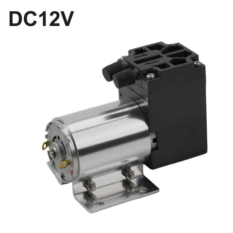 JurwheeR DC 12V Vacuum Pump With 5L Min Flow And Quiet Low Noise Design For Air Suction Needs Robust Engineering Plastic Body Perfect For Sampling Tasks And Efficient Fast Extraction In Durable Aluminum Build