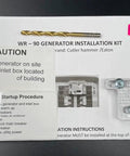 Generator Interlock Kit For 100 Amp Electrical Panels Compatible With Cutler Hammer And Eaton WR 90 Version, safety warnings displayed