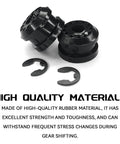 Shift Linkage Bushing Kit For Dodge Ram 1500 2500 3500, 2 Pc Shifter Cable Bushing With E Clips, rubber, black