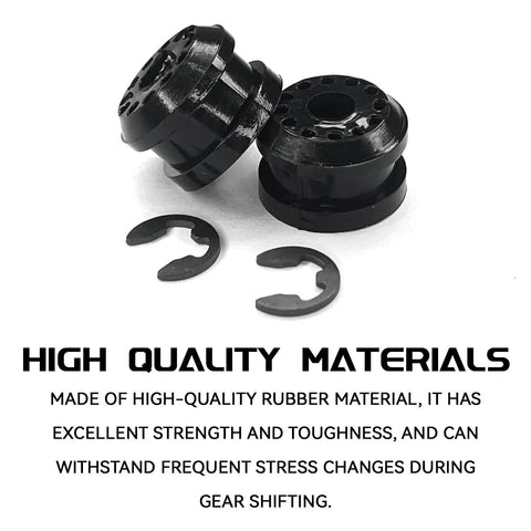 Shift Linkage Bushing Kit For Dodge Ram 1500 2500 3500, 2 Pc Shifter Cable Bushing With E Clips, rubber, black