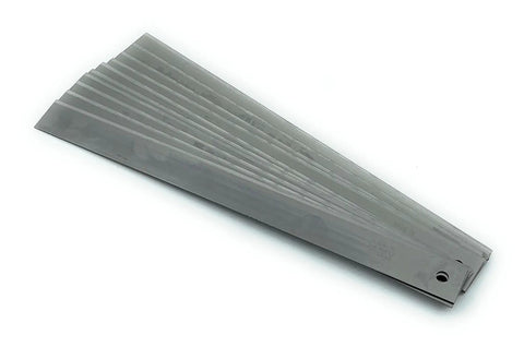 Handheld Floor Scraper Replacement Blades 8 Inch X 10 Inch Pack Of 10 Handy Single Sided For 6 Foot Extendable Scraper Great For Paint Adhesive And Grime Cleanup Sheffield Made displayed fanned out