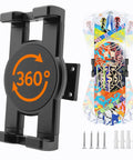 360 Degree Rotating Skateboard Wall Mount For Dope Space Saving Display And Extending Wall Hanger Universal Floating Rack For Longboards And Decks Turn Your Boards Into Dynamic Wall Art While Keeping Them Handy In Black with colorful skateboard and mounting accessories