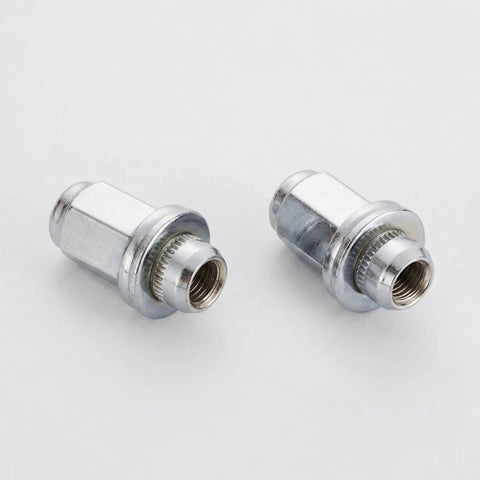 Premium Chrome Wheel Lug Stud And Nut Set For Toyota, 4 Pack Heavy Duty Steel Tire Screw Kit With Anti Rust Finish, Two chrome M12x1.5 wheel studs
