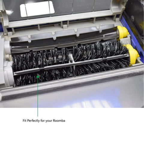 Replacement Bristle And Flexible Beater Brush Set For iRobot Roomba 600 And 700 Series installed in vacuum