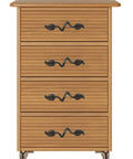 Front view of dresser with Leaf Shape Drawer Pull Handle Set 6 Pieces 3 Inch Hole To Hole Bronze Twig Branch Cabinet Pulls.