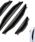 Heavy Duty Car Door Edge Guards For Tesla Cybertruck 2024 To 2026, black rubber protectors for side seams against dings.