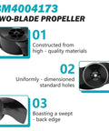 Trolling Motor Propeller Replacement For MotorGuide Katana Two Blade 3.5 Inch Hub 10.25 Inch Diameter Drill Propeller, high-quality design