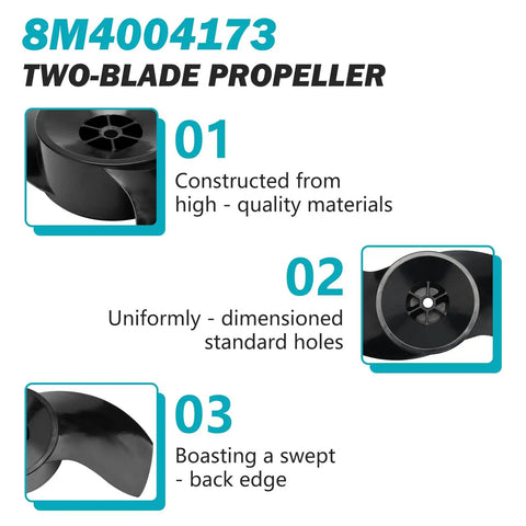 Trolling Motor Propeller Replacement For MotorGuide Katana Two Blade 3.5 Inch Hub 10.25 Inch Diameter Drill Propeller, high-quality design
