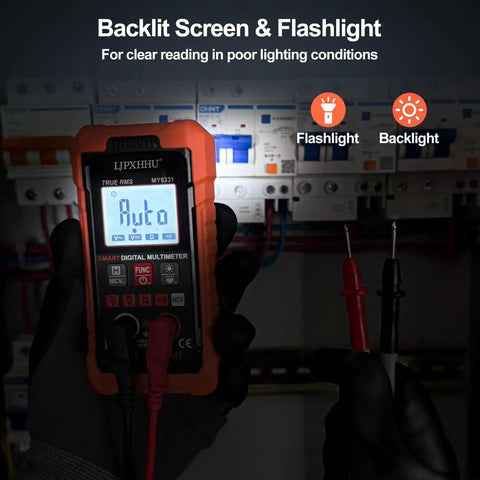 Must Have All In One Digital Multimeter Volt Meter TRMS 4000 Counts Auto Range NCV Voltage Tester with backlit screen in use