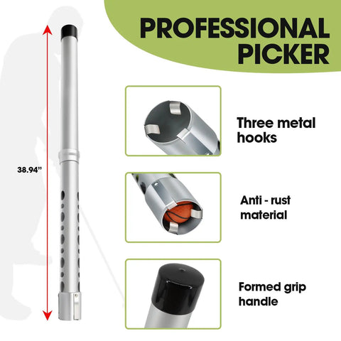 Aluminum Golf Ball Shag Tube Picker Upper With Easy Grip Top Handle Durable Ball Retriever For Practice And On Course Use Sucker Style