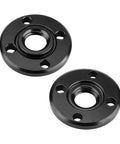 Two black hex flange nuts with 5/8-11 UNC thread for angle grinders, part N134467, compatible with DWE402, DCG412B, DWE4011, DWE4012, DWE4120