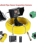 Hardcore Heavy Duty Handheld Pipe Inspection Camera Featuring A Rigid 22 Mm Probe For Sewers Drains And Clogs IP68 Waterproof Borescope Endoscope Video System with yellow cable and camera.