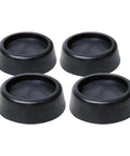 Anti Vibration Pad Set For Washer And Dryer Round Rubber Mats Noise Reducing Super Silent Stabilizer For Washing Machine Helps Cut Noise And Vibration On Hard Floors 4 Pack, showing a 4-pack of black rubber pads