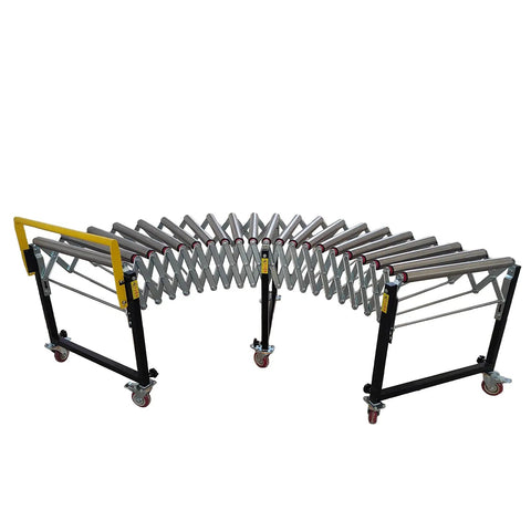 Unpowered Portable Flexible Conveyor With Height Adjustable 29.5 to 45.3 Inches And Expandable Length From 47.2 to 118 Inches