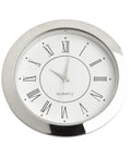 MINI Clock Insert Quartz Movement 55mm With Gold Or Silver Tone Bezel And Stainless Back with Roman numerals