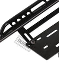 Close-up of RC Car Pedals And Rock Slider Side Boards 2 Pc Set For 1:10 Crawlers, Metal, Black, Snug Fit for Axial SCX10/SCX10 II 90046