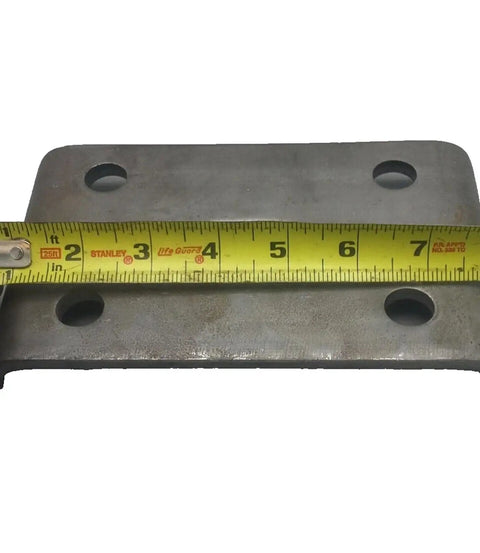 Beefy U-Bolt Kit For Trailer Axles Five Eighths Inch By Four Inch By Eight And A Half Inch With Tie Plates And Nuts, Easy Install For Securing Axles To Two Inch Wide Leaf Springs, steel tie plate with tape measure
