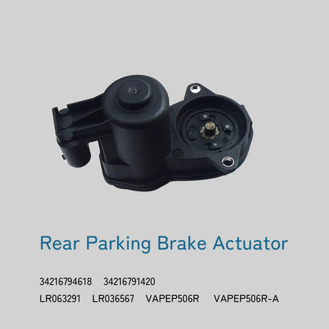 Top Shelf Rear Parking Brake Actuator 34216791420 34216794618 Clean Swap For BMW X3 X4 Z4 M5 M6 And Range Rover showing motor unit.