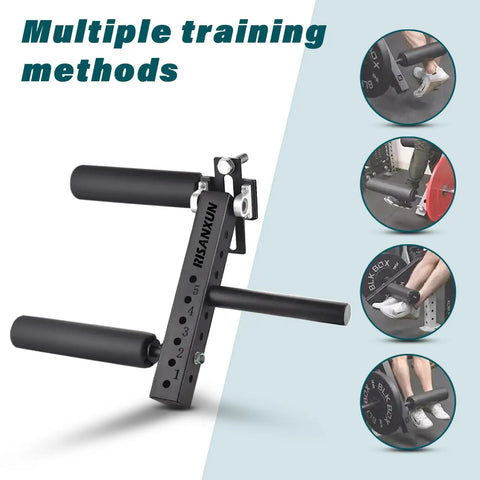 Leg Extension And Curl Machine For Power Rack With 18mm Holes Eight Height Settings And 600lbs Max Load Black Space Saving Attachment