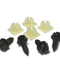 Rustproof License Plate Screws With Nylon Inserts For US Domestic Vehicles Stainless Steel Fastener Kit Black Slotted For Ford Chevy Dodge GMC Jeep Cadillac And Other US Brands