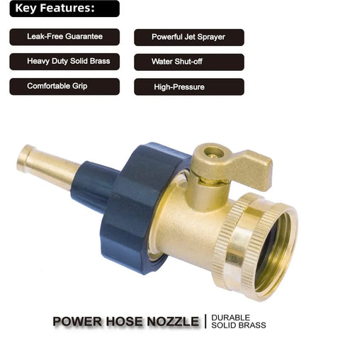 Heavy Duty Brass Jet Nozzle With Shut Off Valve For High Pressure Outdoor Cleaning Two Pack Delivers A Beast Of A Spray