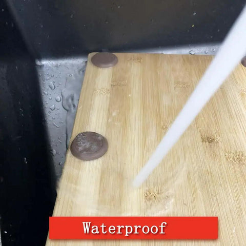 Anti Slip Cutting Board Stabilizer Pads With Self Adhesive Rubber Feet waterproof test on wooden board