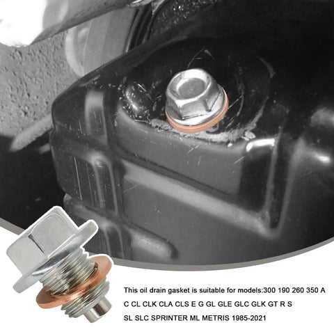 20 Pack 14mm Copper Oil Drain Plug Gasket Seals And Crush Washers installed in engine for leakproof performance