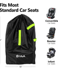 Waterproof Car Seat Travel Bag With Straps Wearable Design Padded Large-Capacity Check Bag For Air Travel Family Vacations And Infants