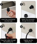 Step-by-step installation of NPT 1In Cable Gland IP68 Waterproof Strain Relief Cord Connector in electrical box.