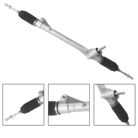Straight Up Durable Power Steering Rack And Pinion For Toyota Rav4 2006-2012 EV 2.4L 2.5L with black boots and silver finish